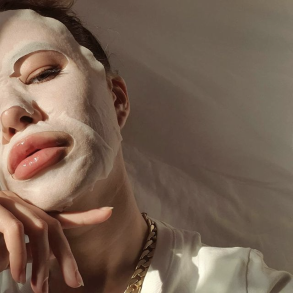 Inga wearing mask